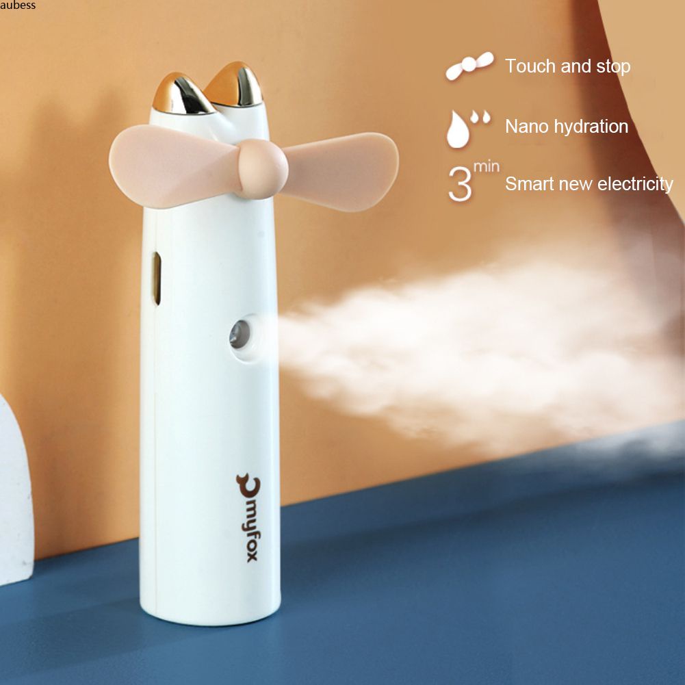 Quạt Nhỏ Sẵn Sàng Máy Đo Độ Ẩm Quạt Cầm Tay Quạt Nước Mini Để Bàn Ký Túc Xá Sinh Viên Sáng Tạo Để Tạo Độ Ẩm