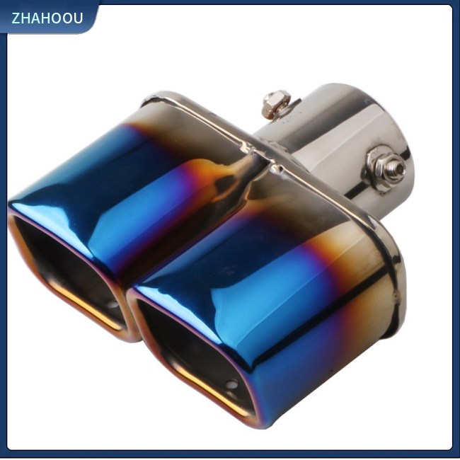 ☃Phụ Kiện Trang Trí Nhà Cửa Độc Đáo Sáng Tạo☃ Ống Xả Khí Thải Đầu Vuông 2.5-inch Bằng Thép Không Gỉ Cho Xe Ô Tô