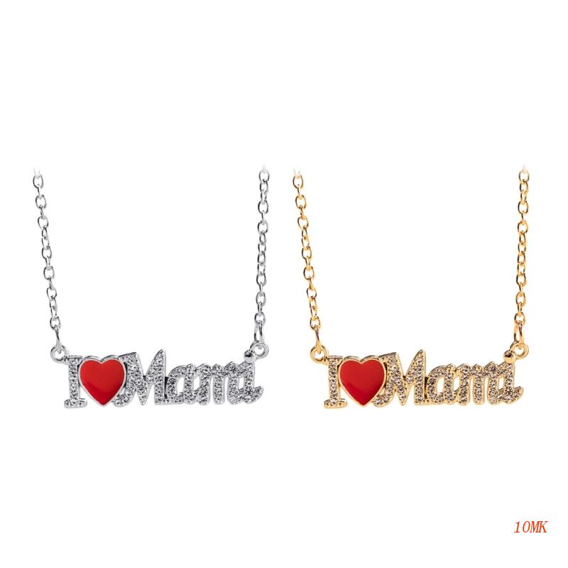 Dây Chuyền Mặt Hình Trái Tim In Chữ Mama Thời Trang