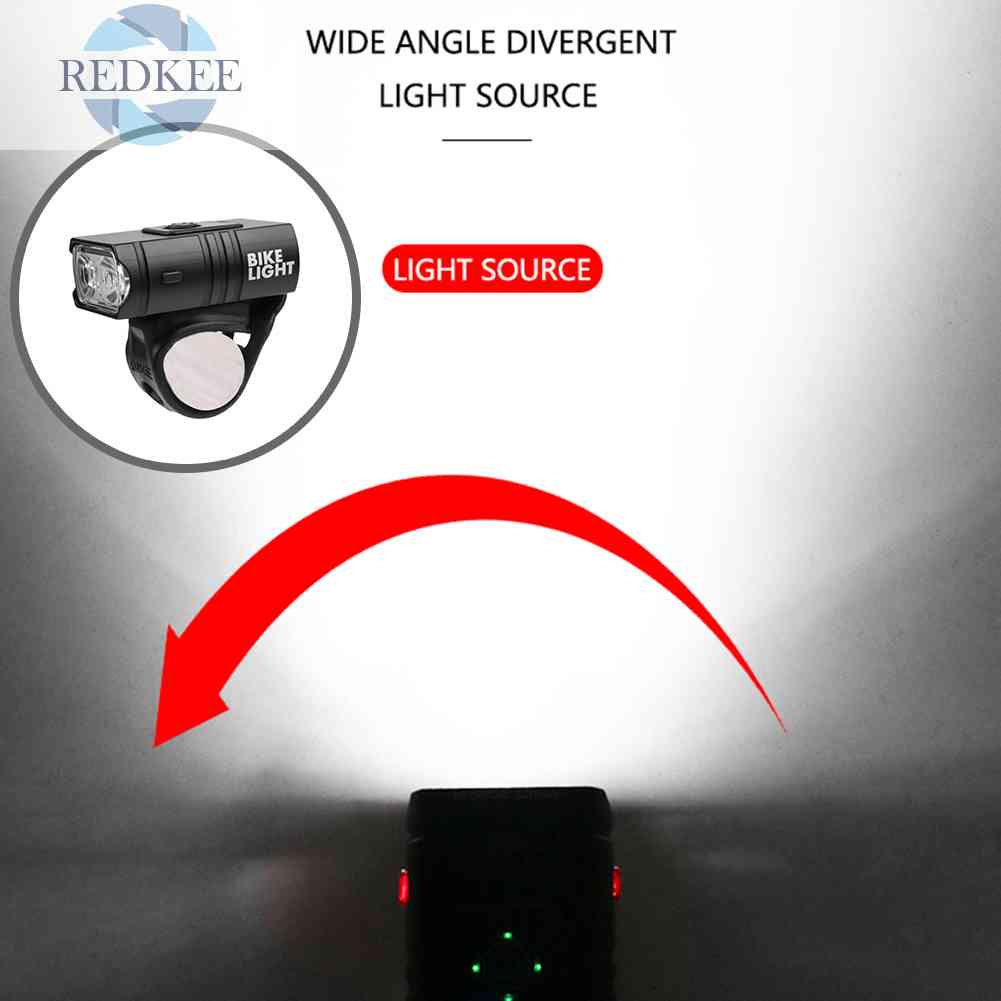 Đèn Pha LED 2xT6 800LM Bằng Nhôm Kèm Sạc USB Tiện Dụng Cho Xe Đạp