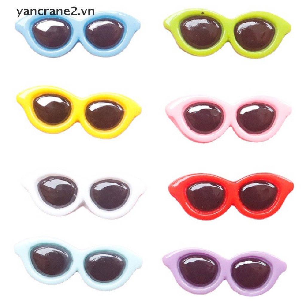 Bộ 10 Kính Mát Tròn Dùng Trang Trí Nhà Búp Bê DIY yancrane2.vn