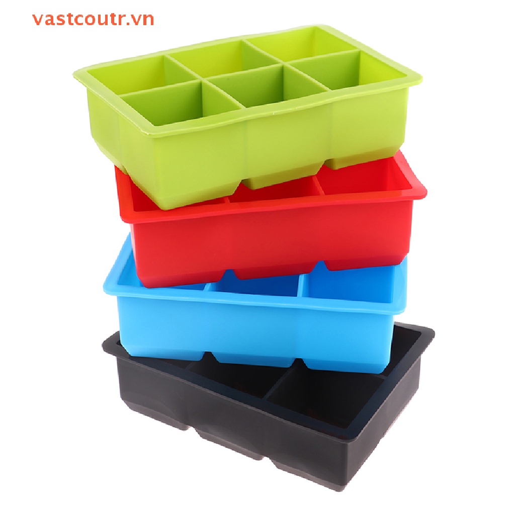 Khuôn Silicon Cấp Thực Phẩm Làm Đá 6 Ngăn DIY