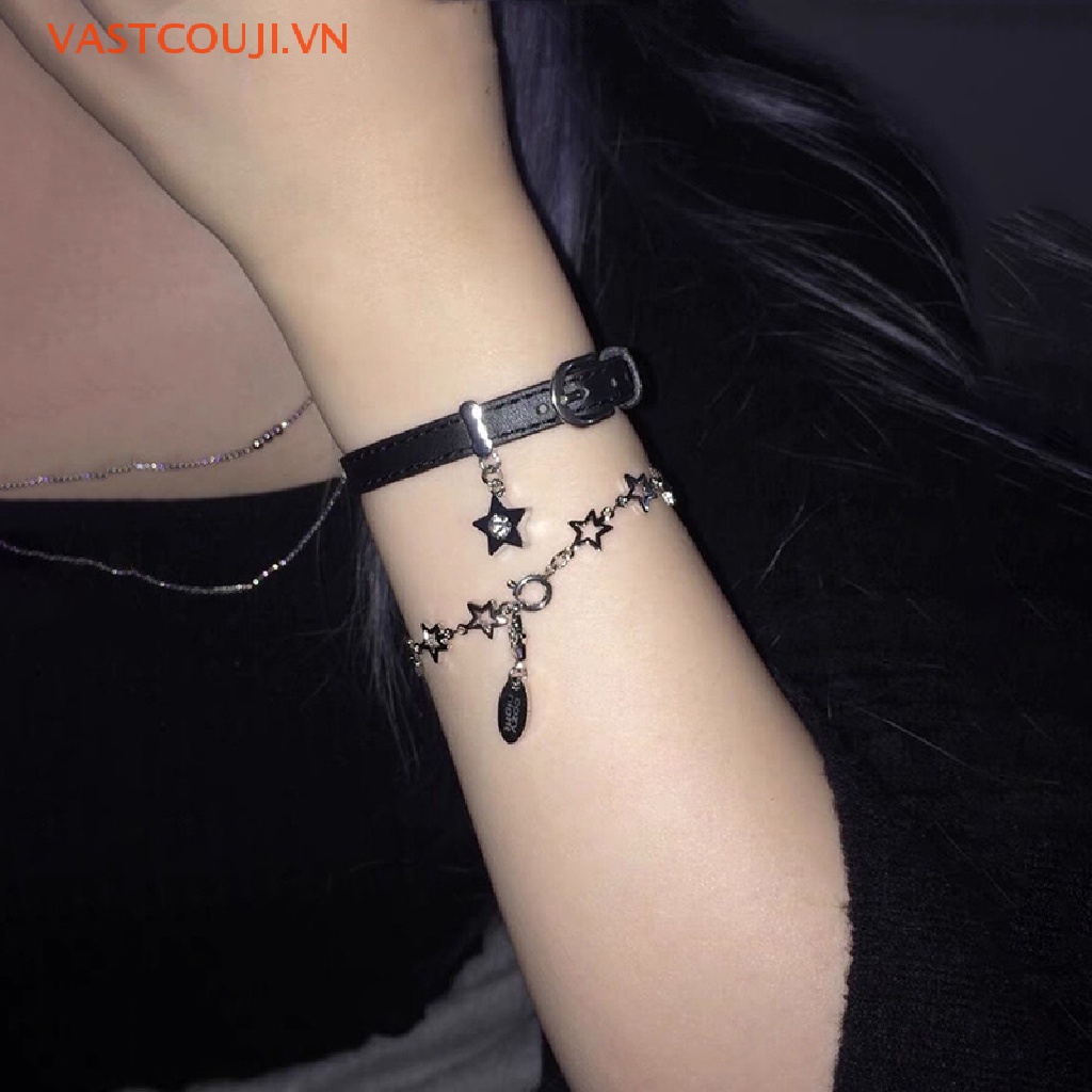 Vòng Đeo Tay VASTJI Y2k Có Thể Điều Chỉnh Phong Cách Punk Dễ Thương
