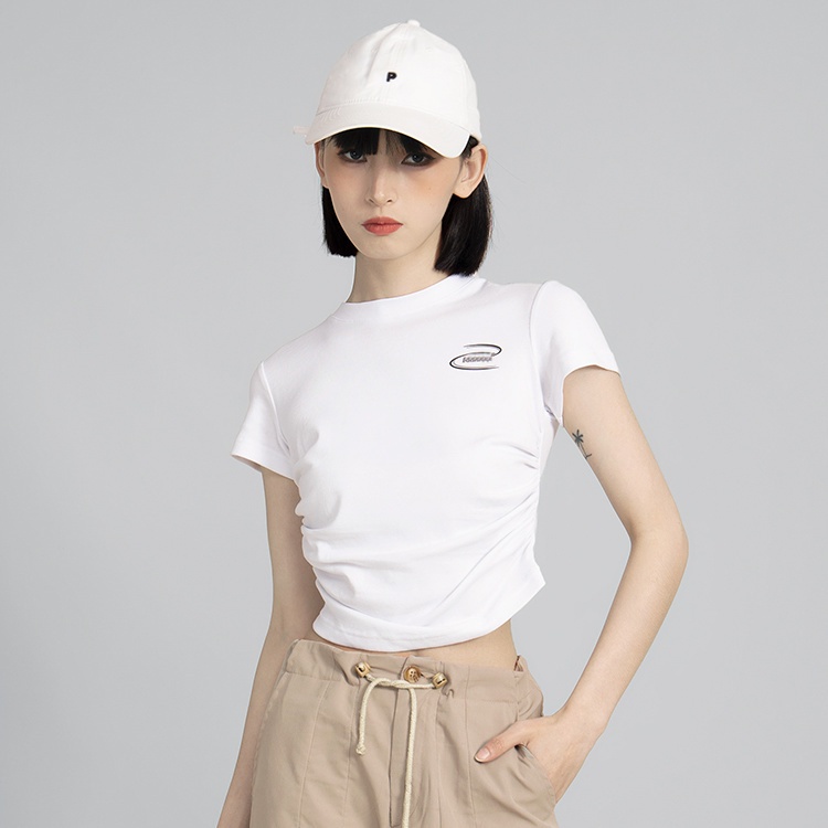 Áo Thun Croptop Tay Ngắn Dáng Ôm Thời Trang Mùa Hè 2023 Dành Cho Nữ