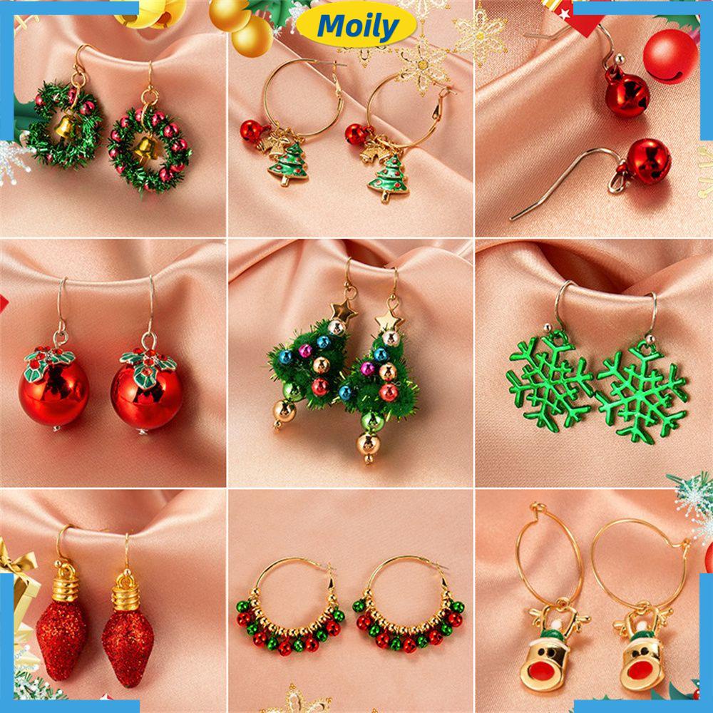 Bông Tai Hình Người Tuyết / Chuông Giáng Sinh Dễ Thương Sáng Tạo Cho Nữ