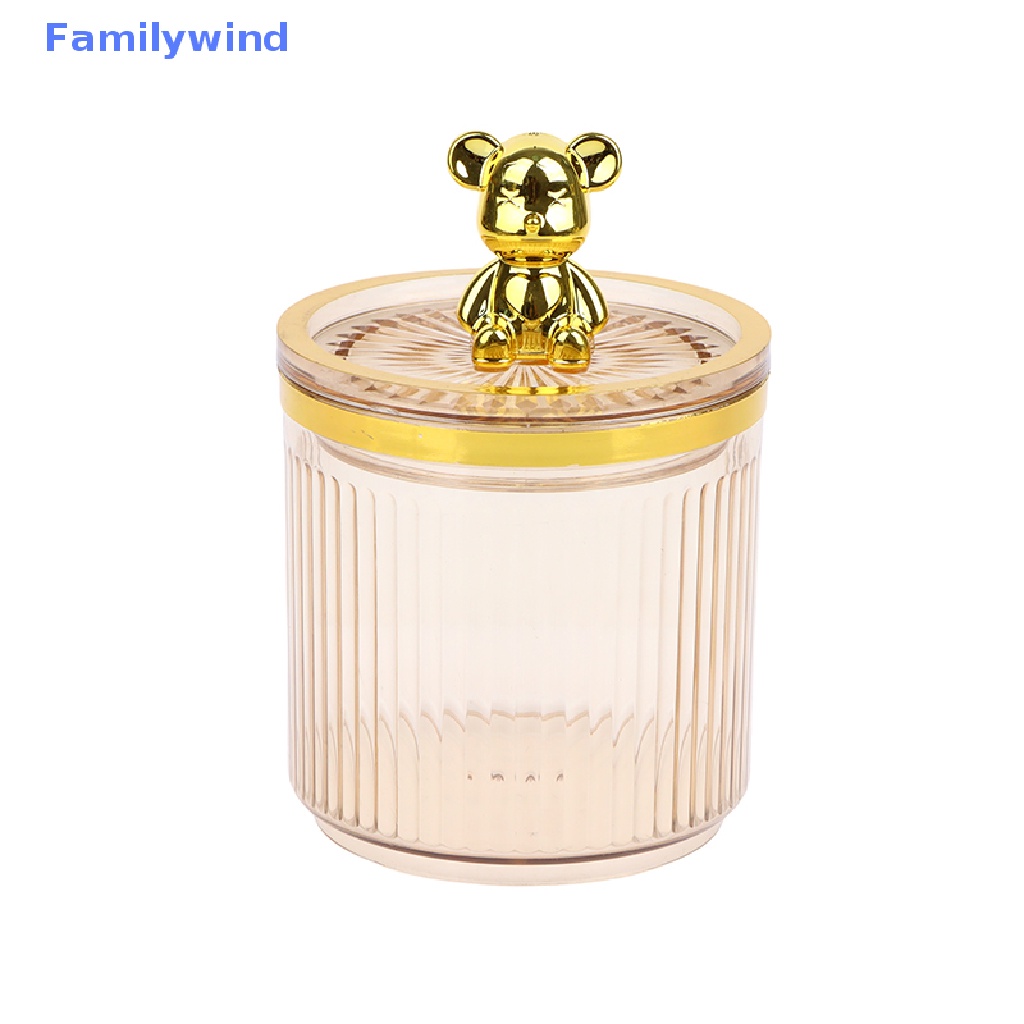 Hũ Đựng Mỹ Phẩm Bằng Acrylic Trong Suốt Hình Gấu Dễ Thương