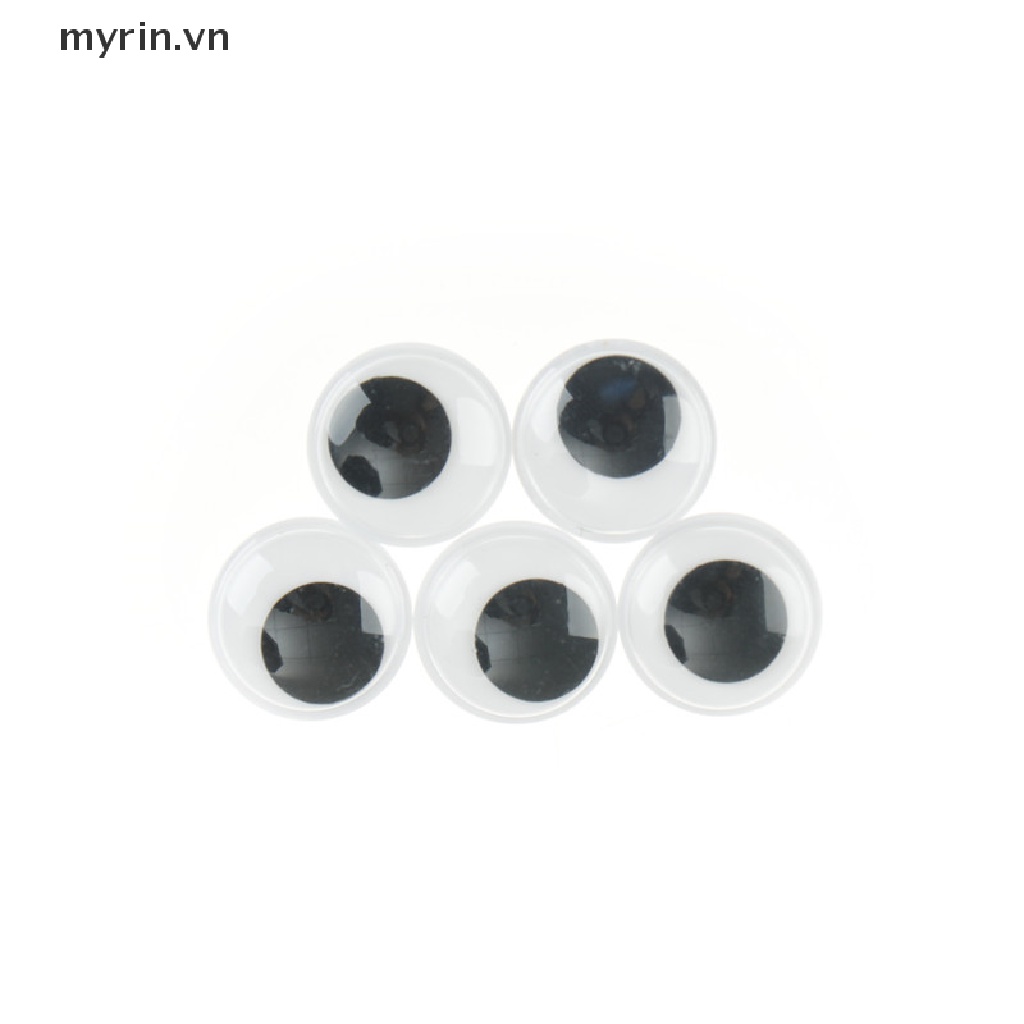 Set 100 Con Mắt Nhựa 6-15mm Tự Dính Trang Trí Búp Bê