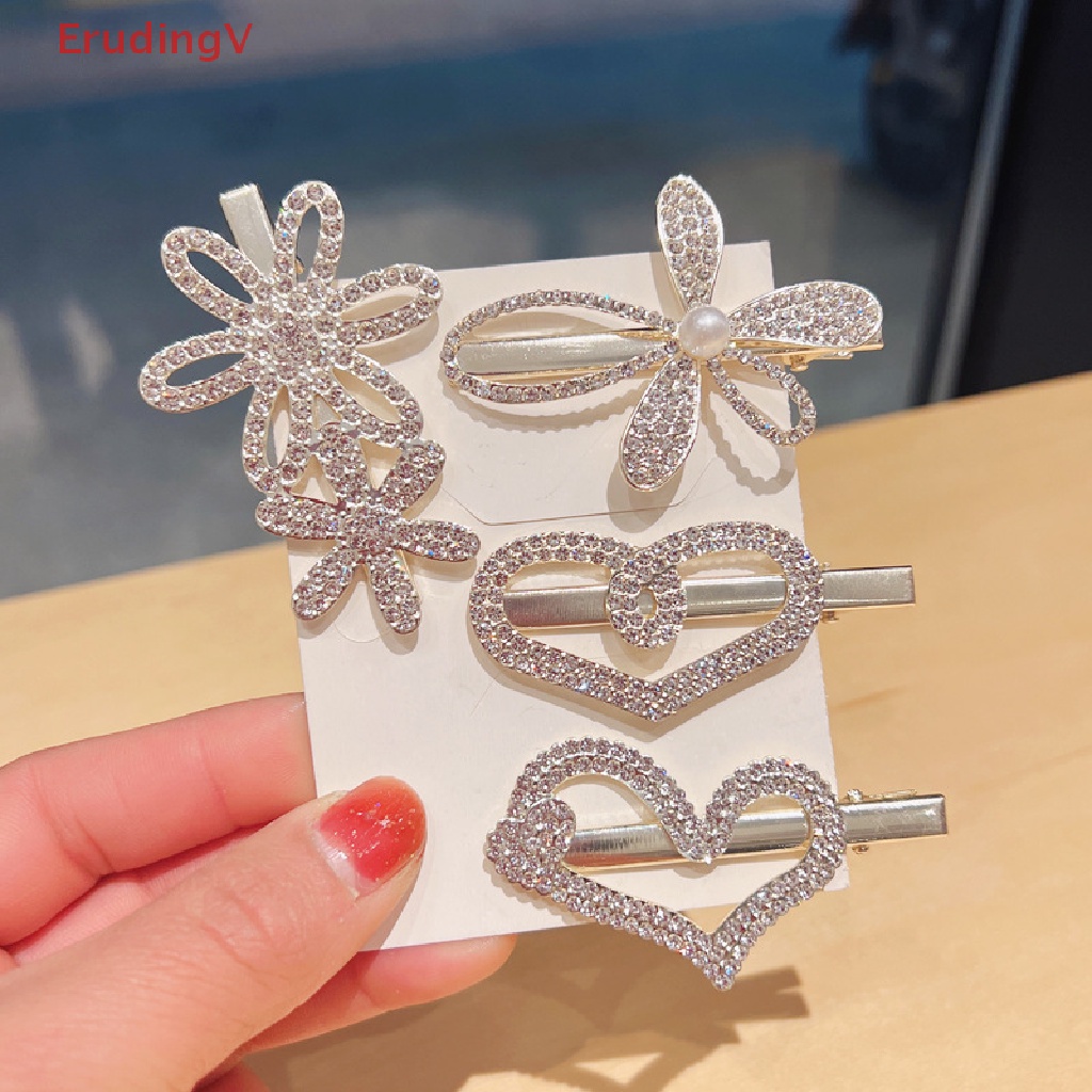 [ErudingV] Kẹp Tóc Mái Hình Hoa Bướm Trái Tim Bằng Kim Loại Phong Cách Hàn Quốc Cho Nữ [Mới]