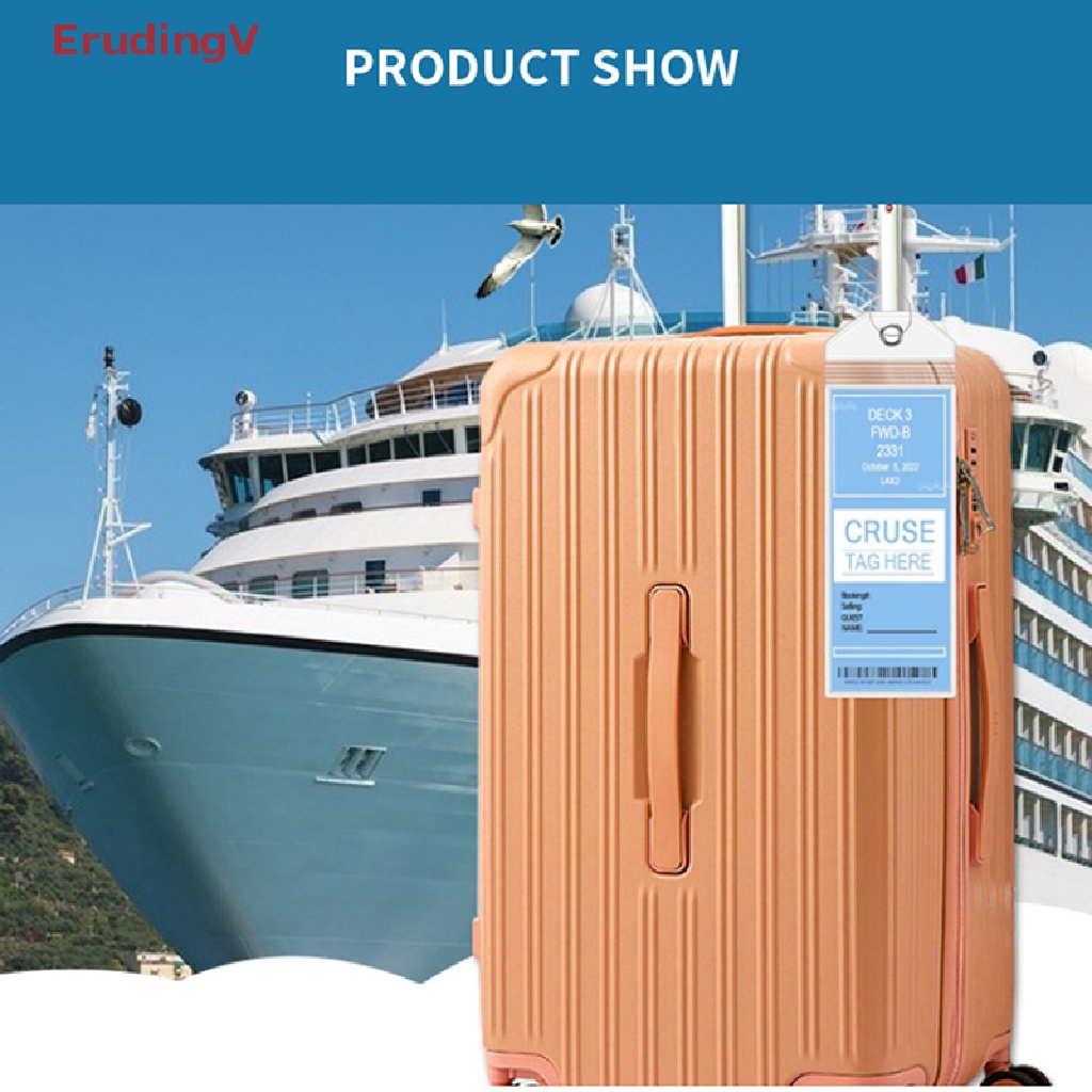 [ErudingV] 1 Thẻ Hành Lý Có Dây Khóa Kéo Bằng Nhựa PVC Dày [Mới]