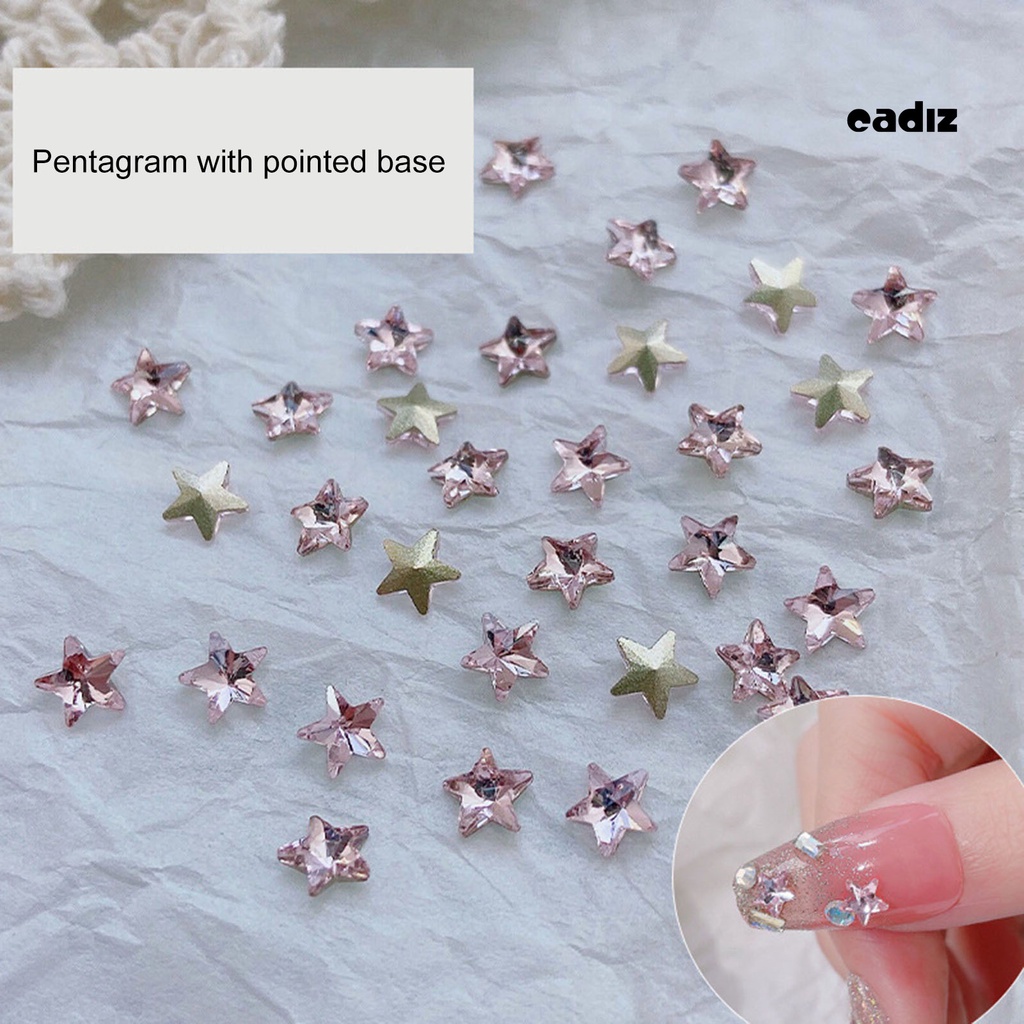 Túi 10 Móng Tay Giả Pha Lê Lấp Lánh Chống Rơi DIY