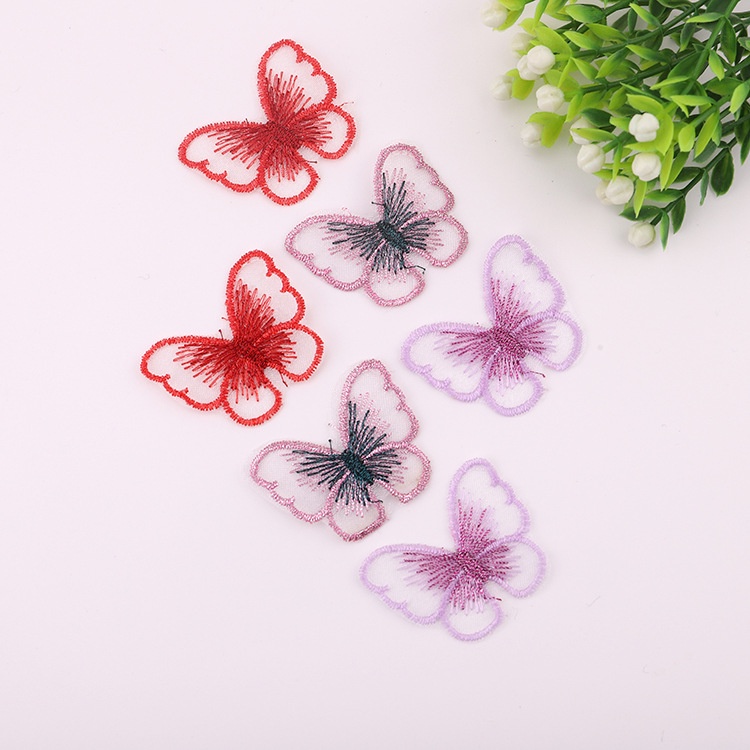 Set 10 Miếng Vá Quần Áo Hình Bướm Nhiều Màu Sắc