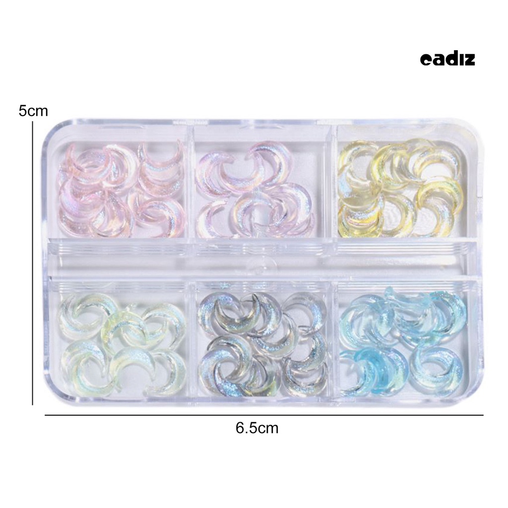 Phụ Kiện Trang Trí Móng Tay Nghệ Thuật Hình Mặt Trăng 3D Bằng Nhựa Resin