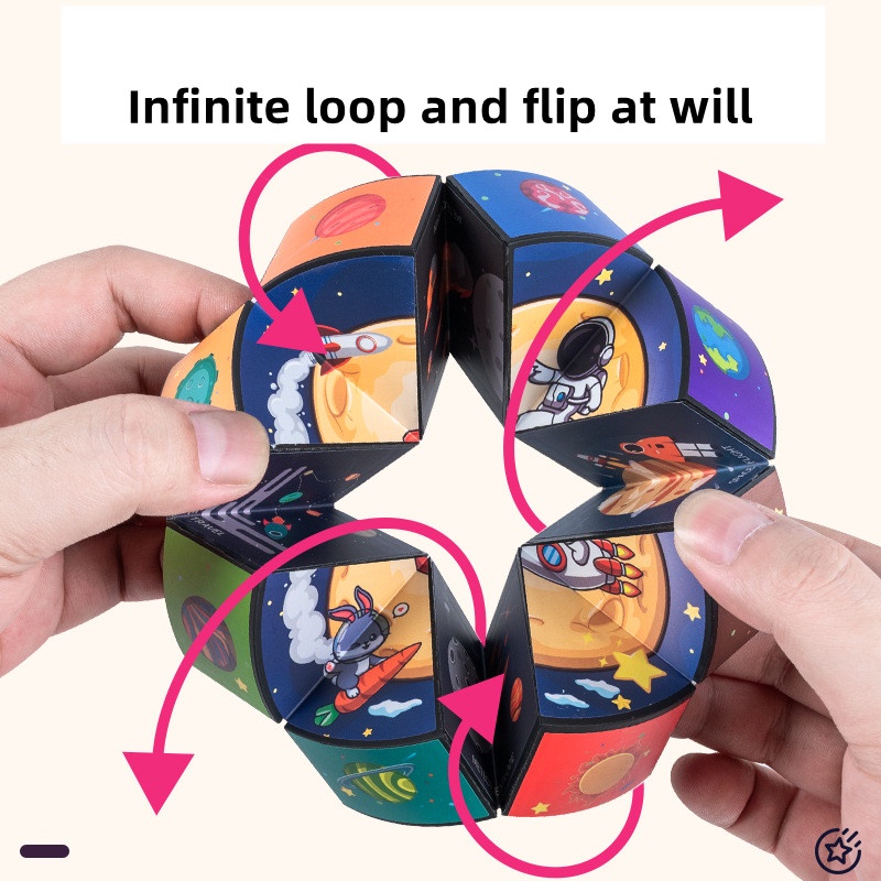 Khối Rubik Đồ Chơi Giảm Căng Thẳng Hình Học Ba Chiều Cho Trẻ Em