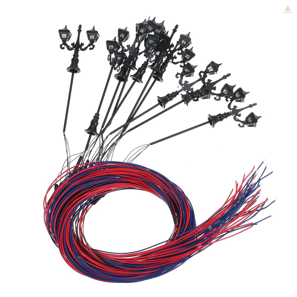 Set 10 Đèn Đường Ánh Sáng Trắng Ấm Áp Trang Trí Sân Vườn FT08