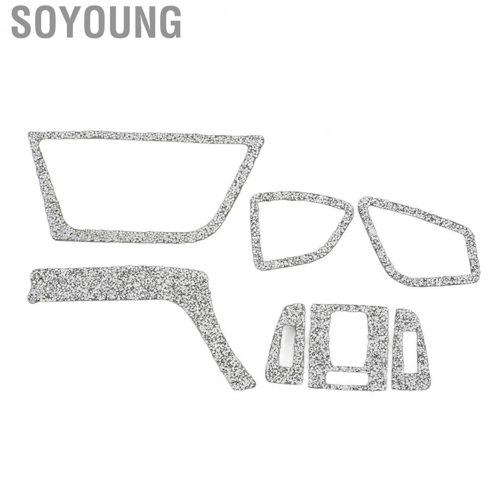 Soyoung Central Control Air Outlet Vent Panel Cover Trim Left Hand Drive Rhinestone Style Reflective for