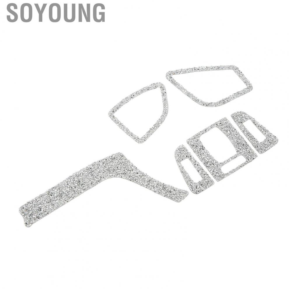 Soyoung Central Control Air Outlet Vent Panel Cover Trim Left Hand Drive Rhinestone Style Reflective for