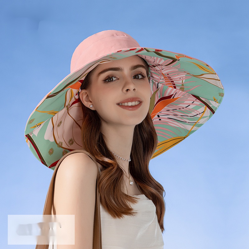 Outfly Nón Tai Bèo Rộng Vành Hai Mặt Thời Trang Mùa Hè Mới Cho Nữ