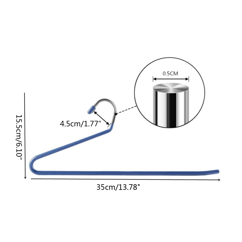 Set 12 Móc Treo Quần Áo Hình Chữ S Bằng Cao Su Chống Trượt Siêu Bền