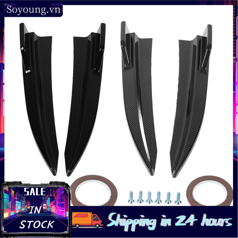 Soyoung Rear Bumper Side Splitters Diffuser Easy Installation Colorfast for Car