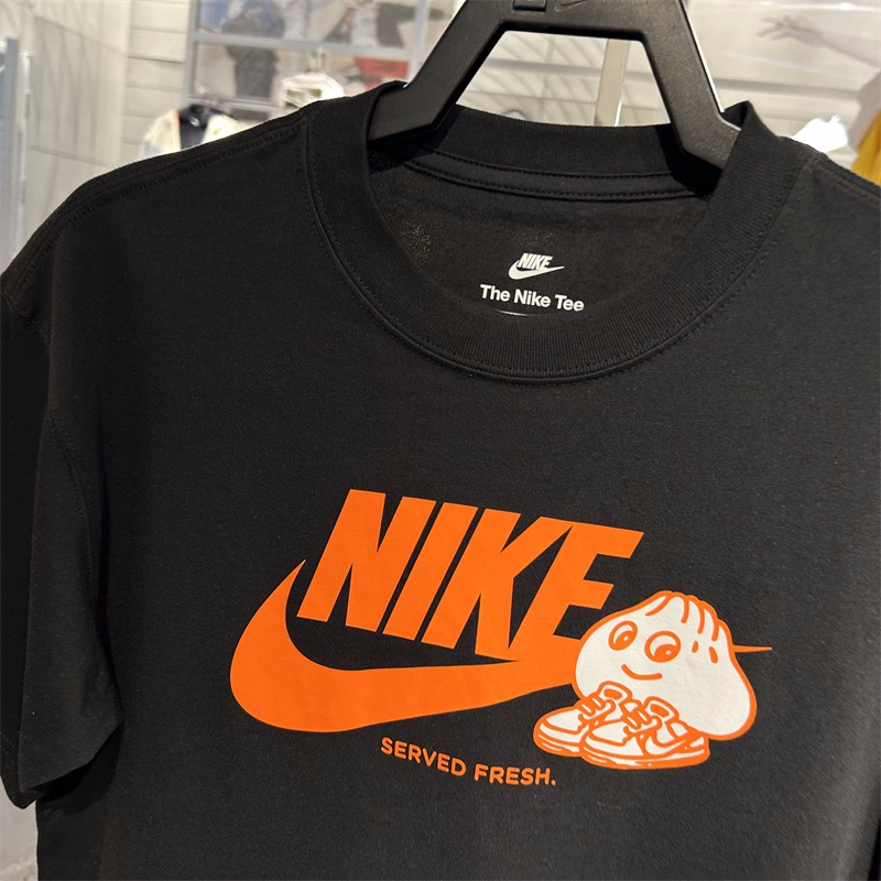 Jordan 100% cotton t-shirt nam thoáng khí phim hoạt hình in thể thao giản dị cổ tròn tay ngắn