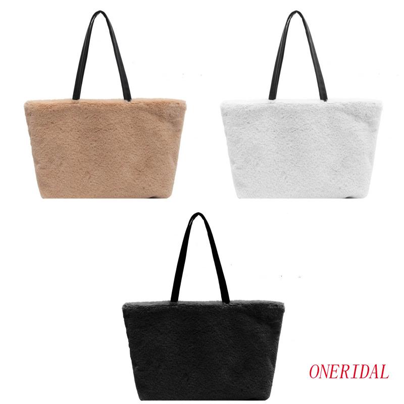 Túi Xách Lông Màu Trơn Cỡ Lớn Thời Trang Cho Nữ
