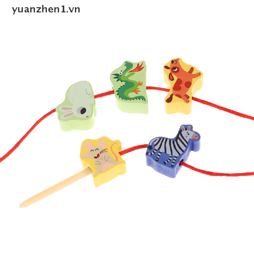 Set 12 / 16 / 23 / 25 Hạt Xỏ Lỗ Hình Trái Cây Động Vật Cho Bé