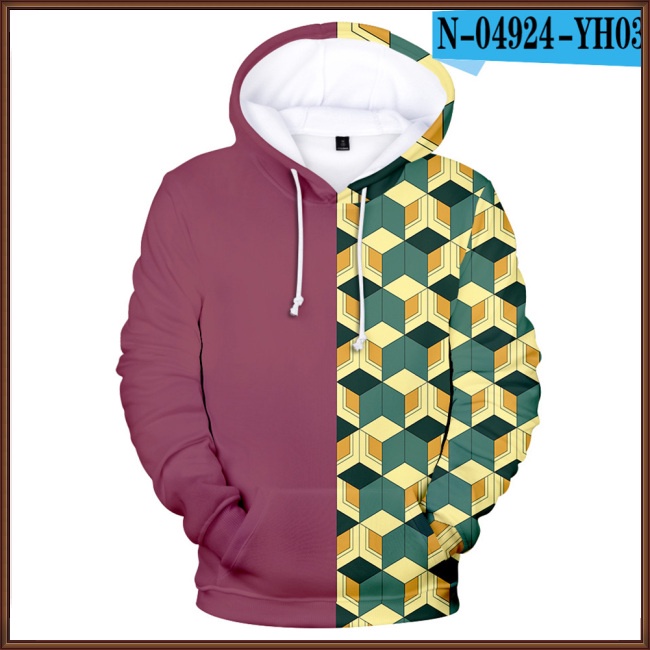 Áo Hoodie Tay Dài In Họa Tiết Hình Học 3D Phối Dây Rút Thời Trang Cho Nam Và Nữ