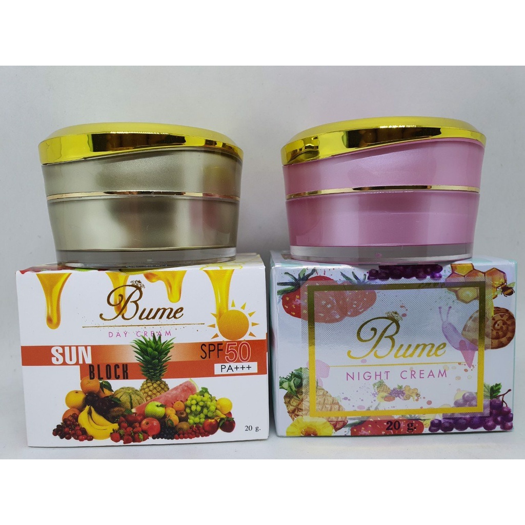 Combo Kem Trái Cây Bume Giảm Nám Tàn Nhang Ngày Và Đêm Chính Hãng Thái Lan 20g