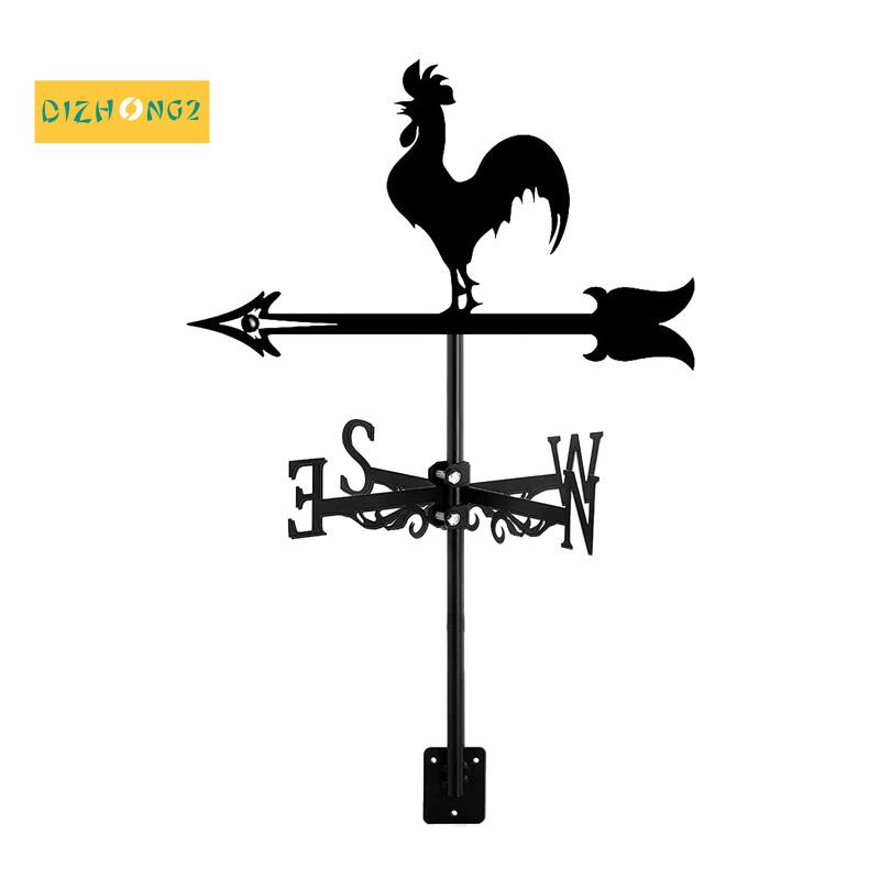 Rooster Weather Vane - Cockerel Weathervane Silhouette - Chỉ Báo Hướng Gió Trang Trí Ngoài Trời