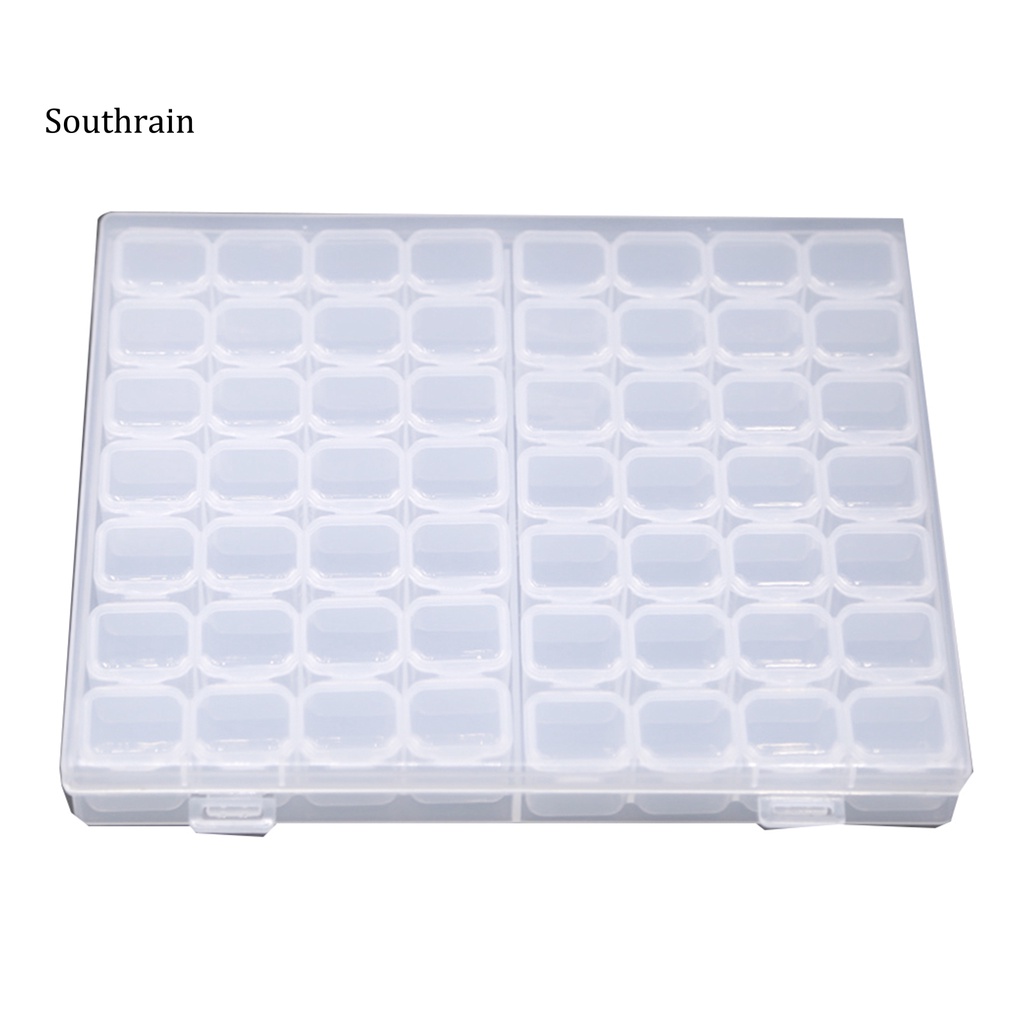 Hộp Đựng Đồ Trang Trí Móng Tay Nghệ Thuật 56 Ngăn Bằng Nhựa PP Chất Lượng Cao Kèm Nắp Đậy Tiện Lợi Dành Cho