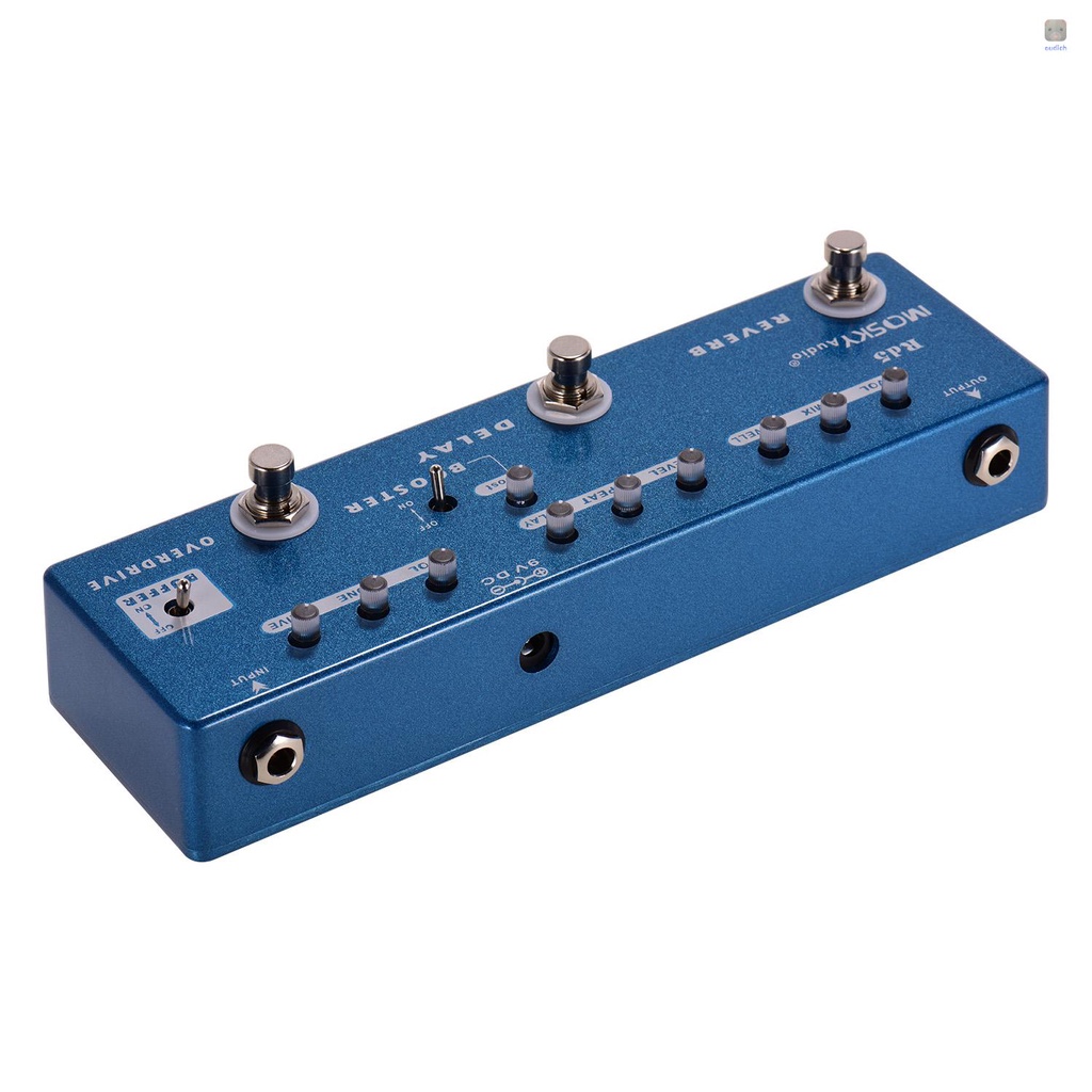 Bộ Bàn Đạp Đa Hiệu Ứng 5 Trong 1 + Miếng Đệm + Tăng Cường + Ổ Đĩa Overdrive + Vỏ Kim Loại Cho Đàn Guitar RD5