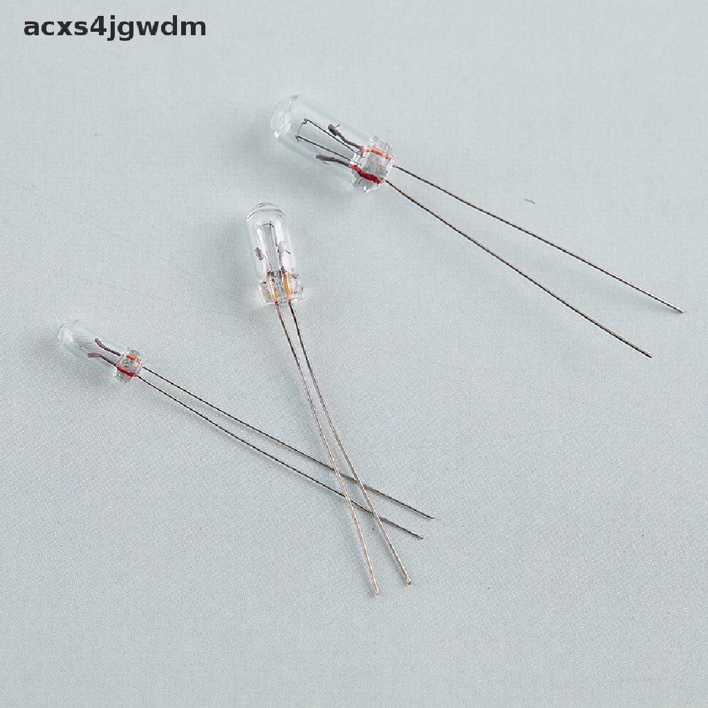 10pcs mini 3/4/5mm 3/6/12/24V đèn bóng đèn Edison sợi đốt Filament gạo mới