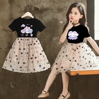 Cinnamoroll Melody Dress 2-8Y Váy mùa hè Váy công chúa màu be