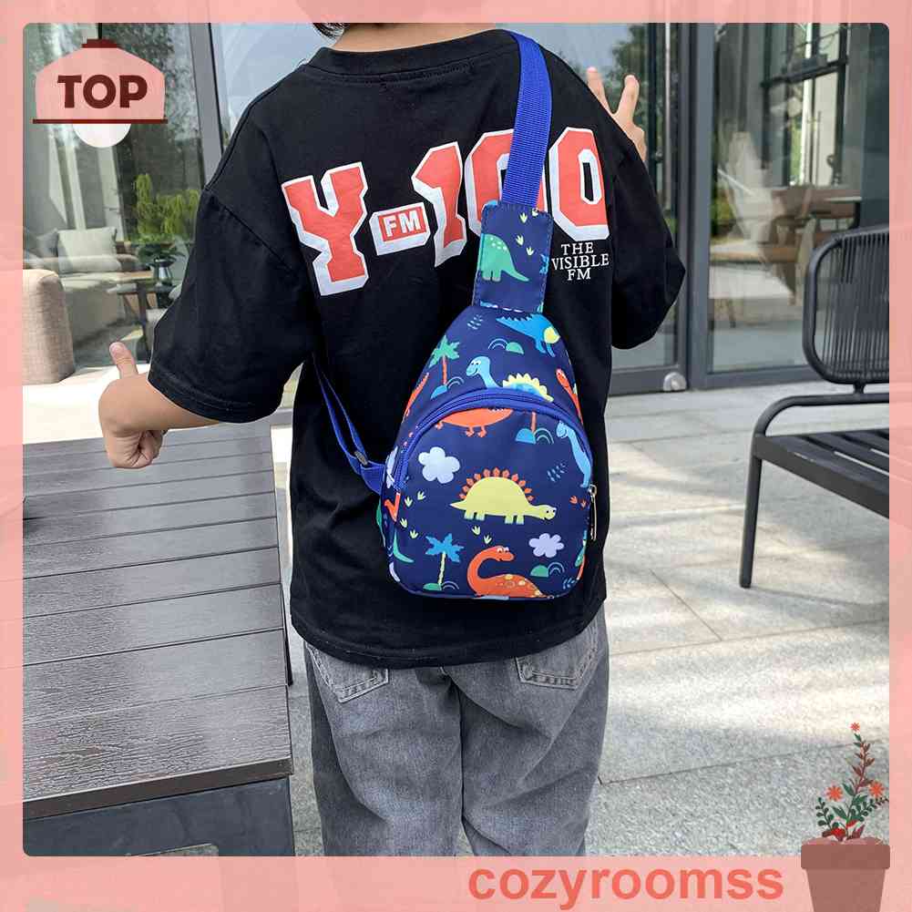 Túi Đeo Chéo Ngực Mini Bằng Nylon In Họa Tiết Hoạt Hình Dễ Thương Cho Bé