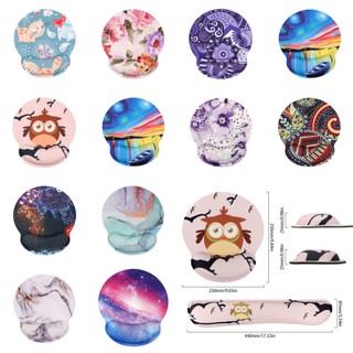 Đệm kê cổ tay bằng memory foam họa tiết hoa hồng / cú wisteria / cú mèo vẽ tranh sơn dầu trên tàu thuyền thế giới