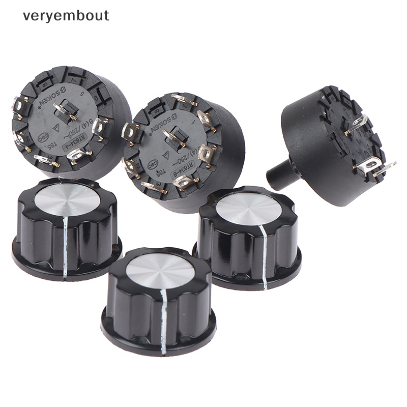 1 Công Tắc Xoay 2 / 3 / 4 / 5 / 6 / 7 / 8 6A 250V Chất Lượng Cao