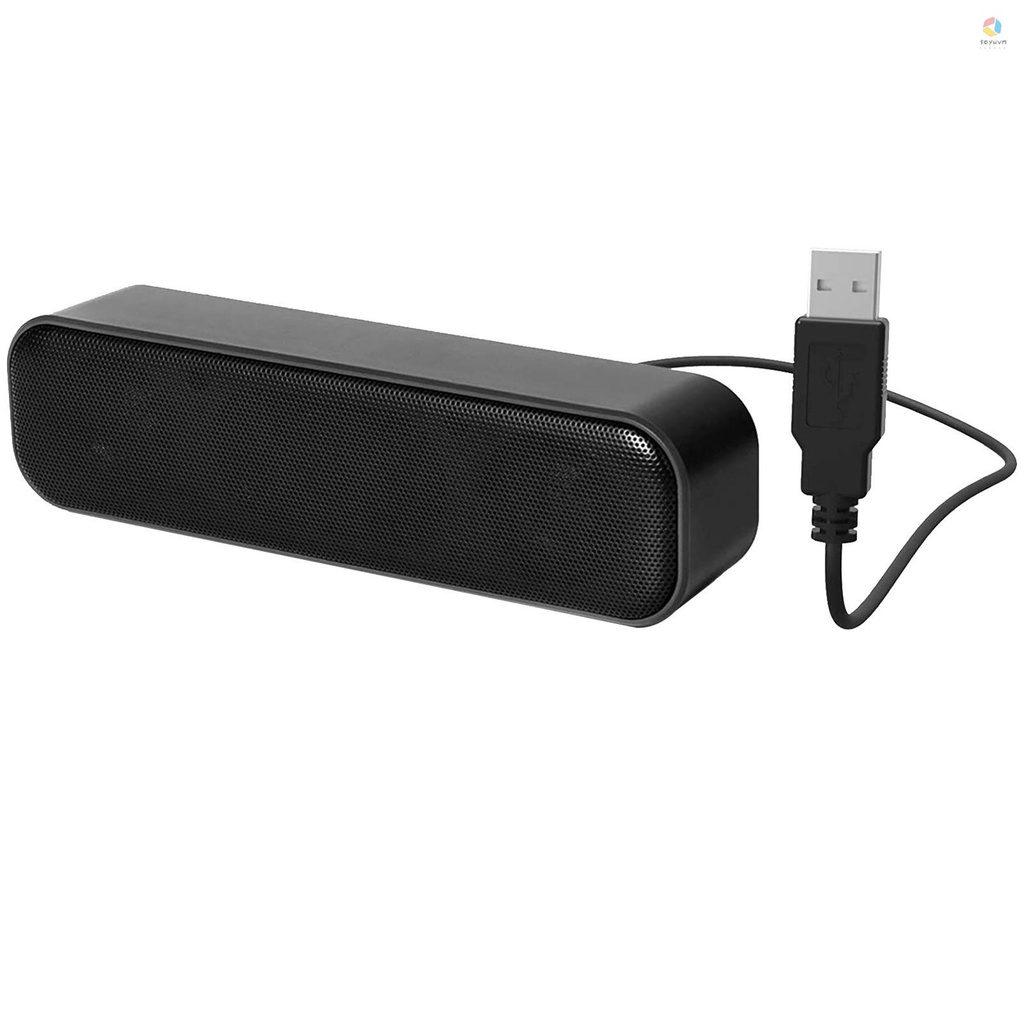 Loa Mini Hai Kênh Có Dây Cổng USB Dùng Để Giải Mã Âm Thanh Dành Cho Máy Tính Bảng / Laptop