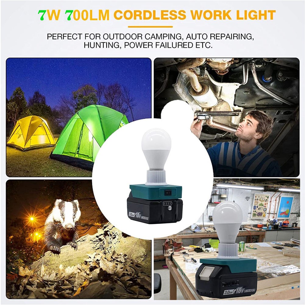 MAKITA 1 Bóng Đèn LED Mini 12-60V 6500K E27 18V Cho Bóng Đèn LED
