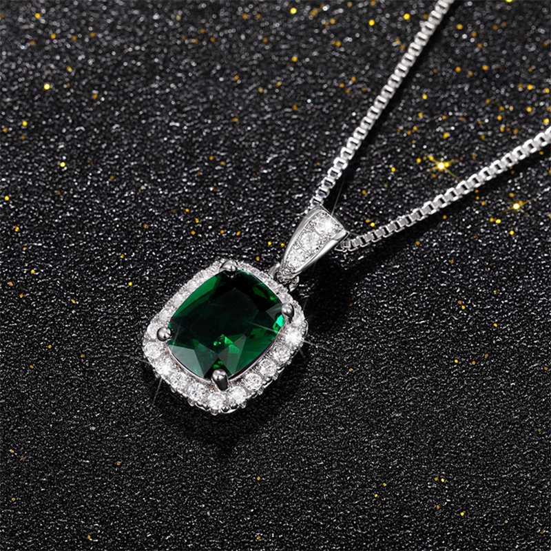 Dây Chuyền Mặt Đá Zircon Nhiều Màu Sắc Thời Trang