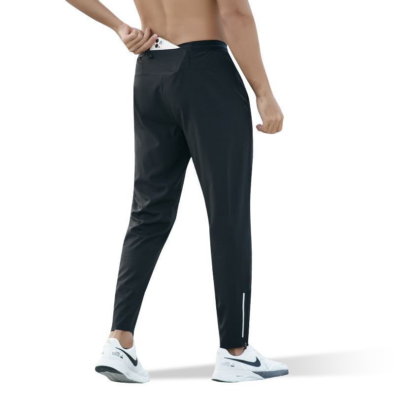 Quần Dài Thể Thao Vải Lụa Lạnh Nhanh Khô Thoáng Khí Cá Tính Cho Nam