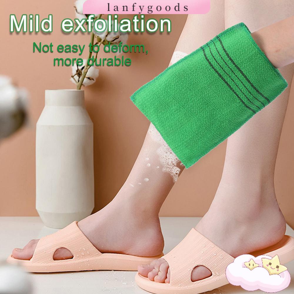 Lanfy Khăn Tắm Mát Xa Tẩy Tế Bào Chết Bằng Vải Vi Sợi Siêu Mềm Mịn Thoải Mái Dùng Khi Tắm Mát Xa Cơ Thể