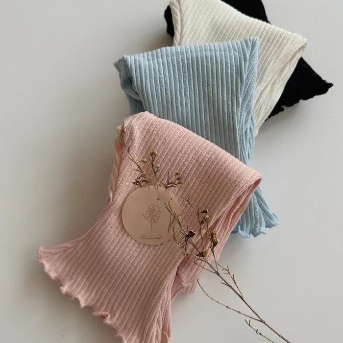 Quần Dài Ống Loe Màu Trơn Họa Tiết Kẻ Sọc Thời Trang Xuân Hè Cho Bé Gái