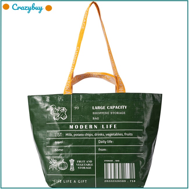 Cr Túi Mua Sắm Bằng Nylon Chống Nước Sức Chứa Lớn Có Thể Tái Sử
