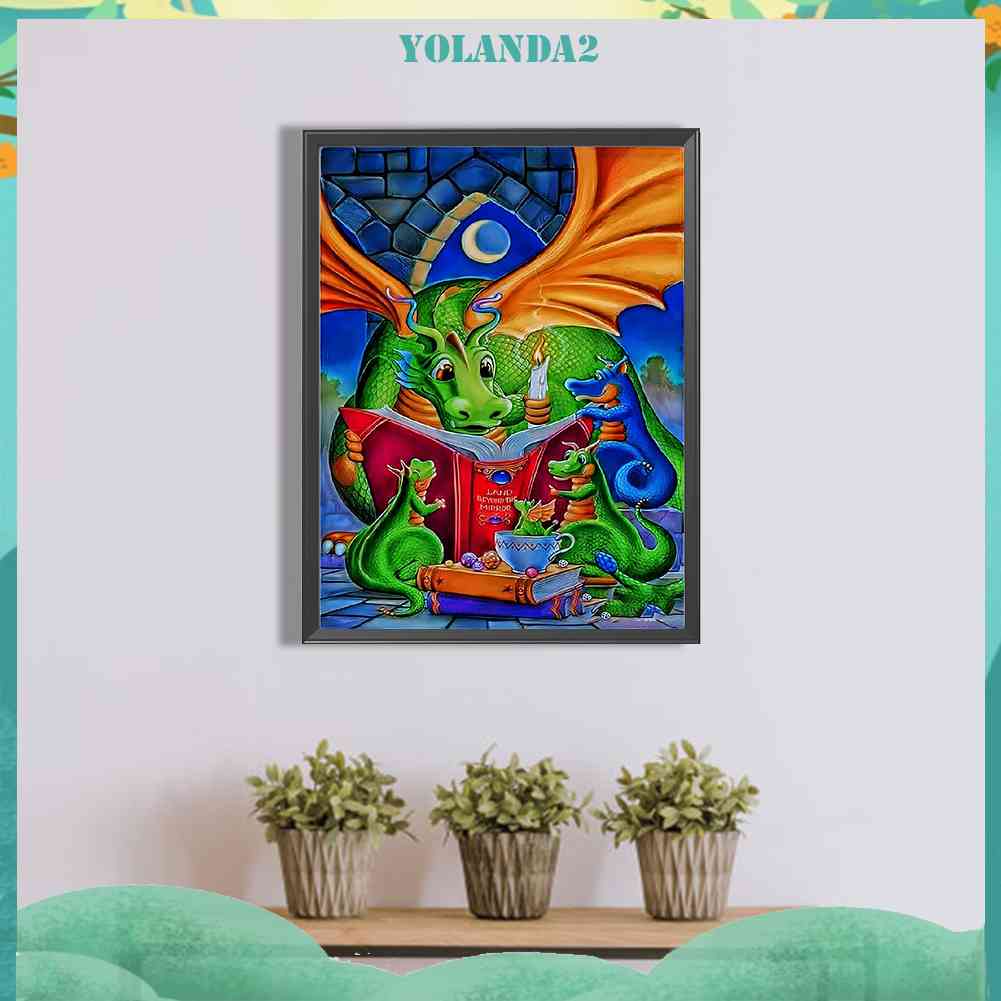 Tranh Đính Đá Kim Cương Toàn Bộ 5D DIY Hình Vẽ Khủng Long