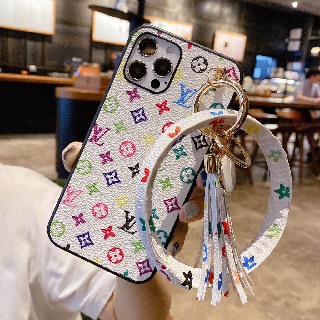 Ốp Điện Thoại Da Có Dây Đeo Sang Trọng Hợp Thời Trang Cho iPhone 14Pro Max 13promax 12 11