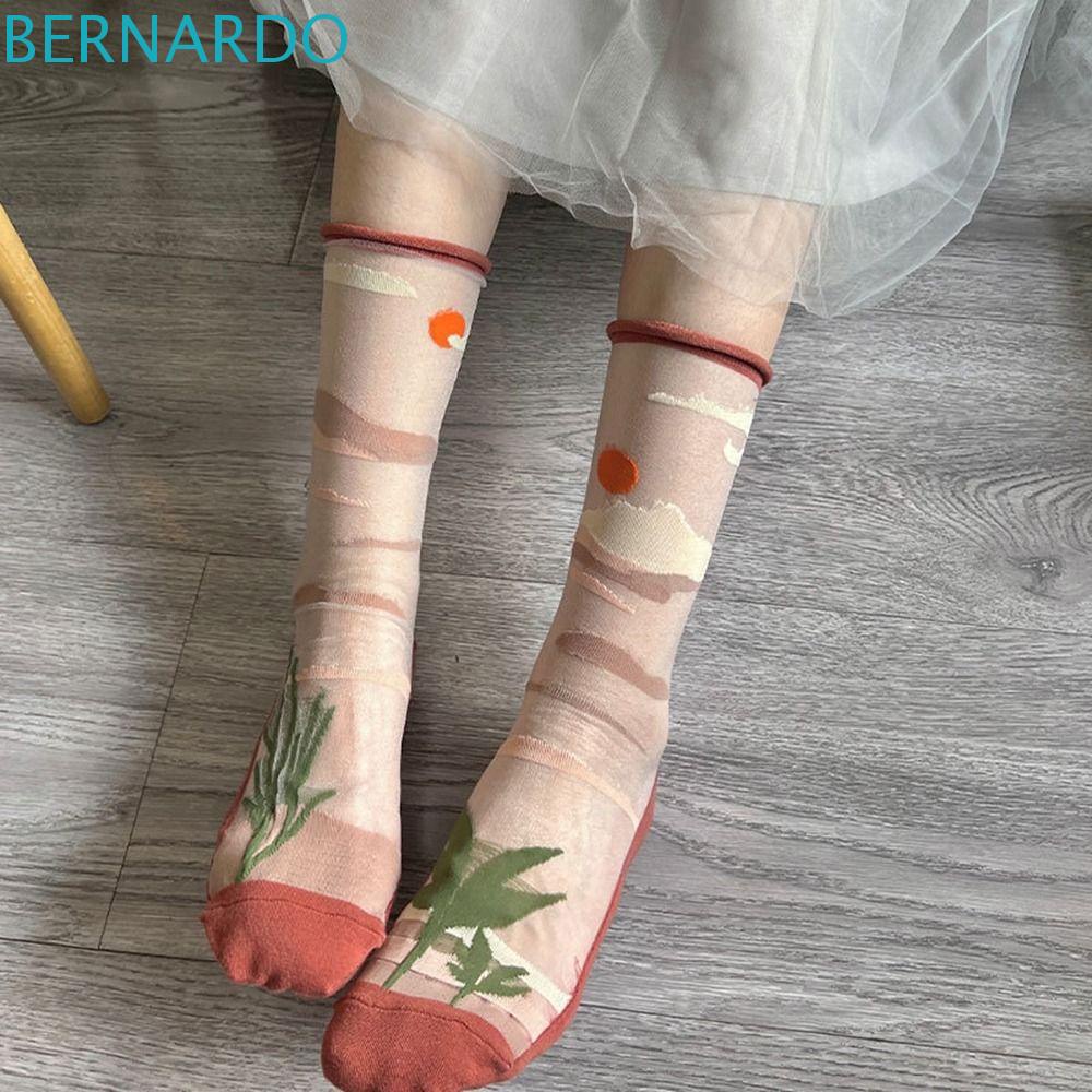 Tất Lưới Trong Suốt Họa Tiết Hoa Xinh Xắn Cho Nữ