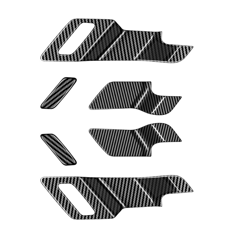 1 Cặp Miếng Dán Trang Trí Tay Nắm Cửa Bên Trong Xe Hơi Mitsubishi Outlander 2022 2023 Bằng Sợi Carbon