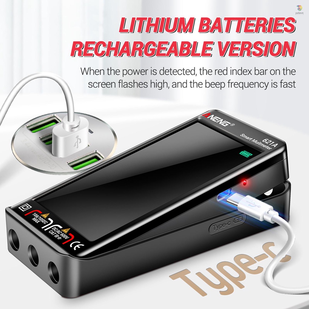 Vạn Năng Kế Kỹ Thuật Số Thông Minh ANENG 621A Màn Hình Cảm Ứng 9999 Có Thể Sạc Lại NCV