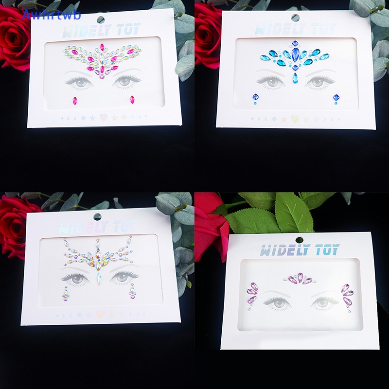 Sticker 3D Bằng Acrylic Đính Đá Trang Trí Mặt Và Cơ Thể Tạm Thời DIY Mới