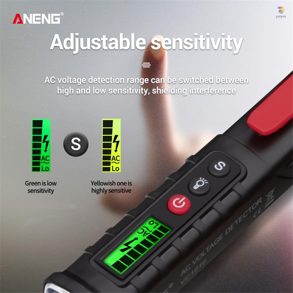 Bút Thử Điện ANENG VC1010 AC 12V-1000V Không Tiếp Xúc Màn Hình LCD